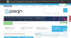 Desktop Screenshot of preqin.com