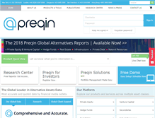 Tablet Screenshot of preqin.com